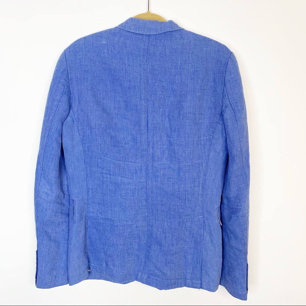 Zara Man blue blazer with green contrasting button - Picture 5 of 5
